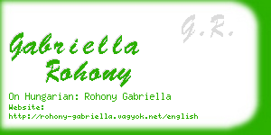 gabriella rohony business card